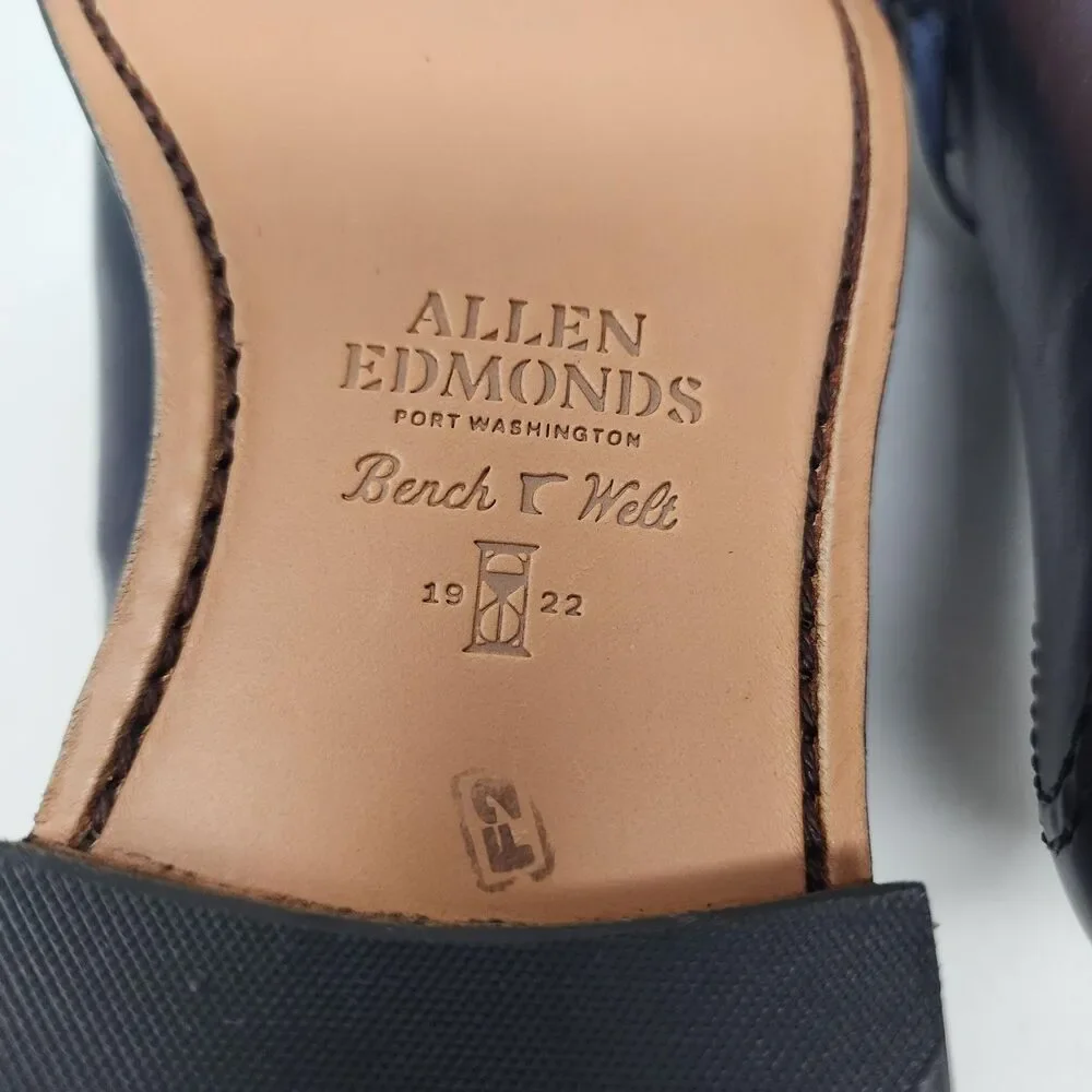 Allen Edmonds Grayson Shoes Mens Size 8 Blue Tassel Loafers Leather Dress Formal